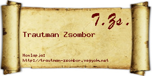 Trautman Zsombor névjegykártya