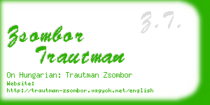 zsombor trautman business card